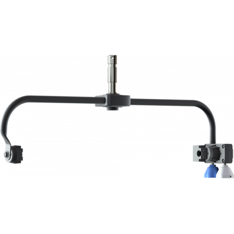 Pole operated yoke do ECLPANELTWCJR4X1. Dzięki niezwykle smukłemu profilowi, aluminiowe jarzmo umożliwia pełne obracanie i pochylanie z poziomu podłogi oraz zapewnia wysoką wytrzymałość bez dodatkowego ciężaru. Dlatego jest popularnym wyborem w wielu studiach.